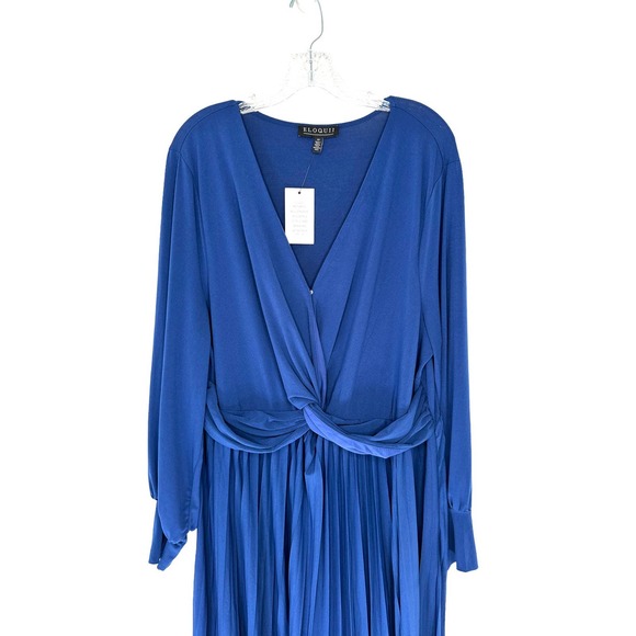 Eloquii Knot Front Pleated Skirt Dress Size 22 Style 124 7592 049 - Picture 5 of 14